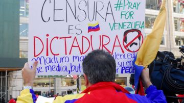 La censura de los medios de comunicación en Venezuela fue uno de los temas de protesta en contra del mandatario venezolano.