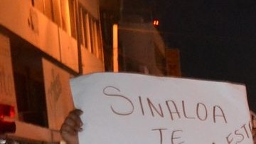 Imagen de una de las manifestaciones en Culiacán.