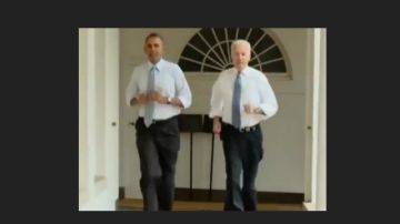 Obama demostró que tiene mejor condición física que Biden.