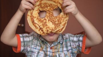 Offer your child an interesting breakfast, like pancake bites.