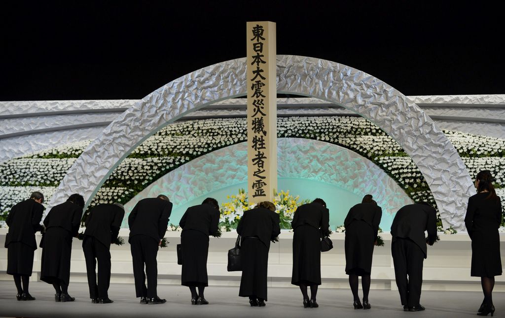 El gobierno japonés erigió un altar en memoria de las víctimas del 11 de marzo de 2011.