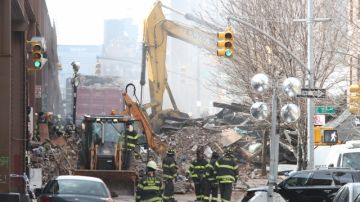 The day after the building collapsed on Park Ave and E.117th. St. in Manhattan.Photo Credit: Mariela Lombard/EDLP.