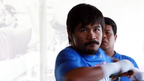 Manny Pacquiao recibió la visita de Bob Dylan en su campamento de Hollywood, la semana pasada.
