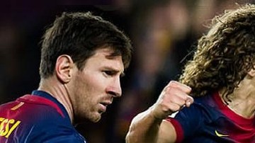 Messi, Puyol y Xaby, pilares del Barcelona, en los años de gloria del equipo 'culé', pero bajo el mando de Pep Guardiola.