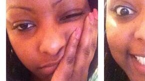 Las mujeres que optaron por selfies sin maquillaje no escatimaron en creatividad al momento de posar.