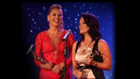 Marjorie y Érika se llevaron el premio especial por mejor cachetada.