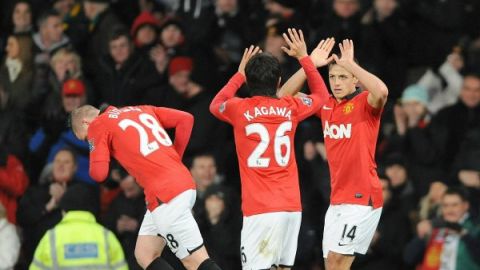 Javier "Chicharito" Hernández coniguió el cuarto gol en favor del Manchester United