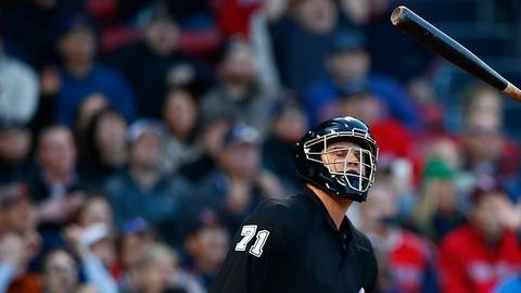 El momento del tablazo, durante el octavo inning.