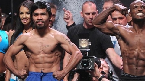 Puro músculo presumen Pacquiao y Bradley.