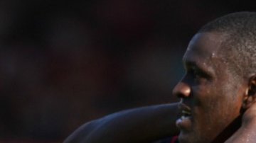 Cristian Martínez Borja, delantero del Veracruz, se lamenta con el empate ante Pumas