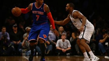 Carmelo Anthony no evitó la debacle de su equipo, Knicks, que queda mal parado ante los Nets de Brooklyn que van a playoffs.