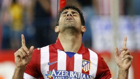 El delantero brasileño Diego Costa marcó el segundo gol para los Colchoneros
