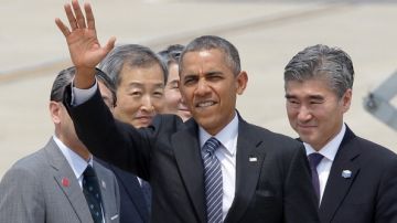 Barack Obama llega a Corea del Sur, segunda etapa de su viaje por Asia.