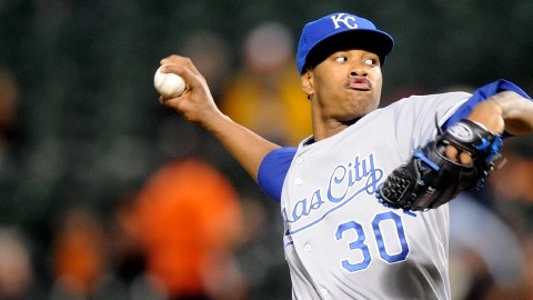Yordano Ventura, de los Reales de Kansas City, tiene un brazo de oro.