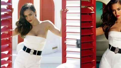 El propósito es evitar alteraciones digitales tan drásticas como la de Jessica Alba en esta publicidad, donde se nota la diferencia del antes (izq) y el después.