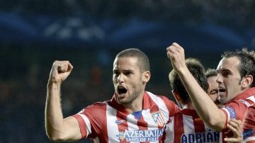 Los jugadores del Atlético de Madrid celebran el pase a la final de la Champions League