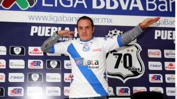 Cuauhtémoc Blanco, de 41 años de edad, vestirá los colores del Puebla para el Torneo Apertura 2014.