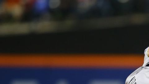 Masahiro Tanaka en la lomita de los Yankees en el Citi Field.