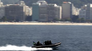 La Marina de Brasil realiza una demostración de los operativos que se implementarán durante el Mundial.