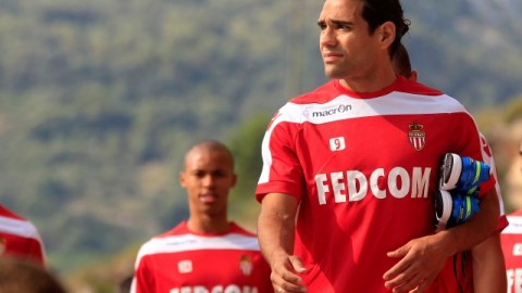 Falcao entrenó ayer con el Mónaco.