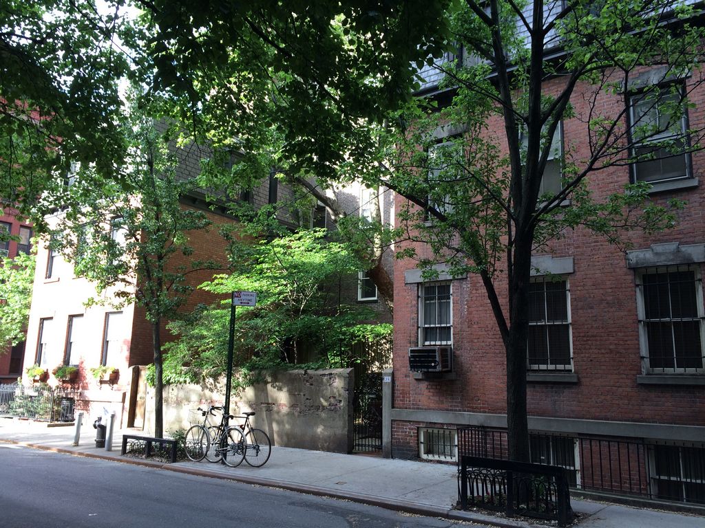 Casas de apartamentos en el popular Greenwich Village de Manhattan.