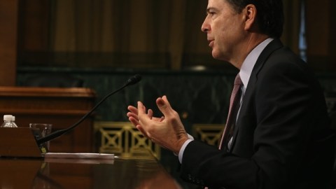 Jamey Comey, director del FBI, durante una audiencia ante el Comité Judicial del Senado.