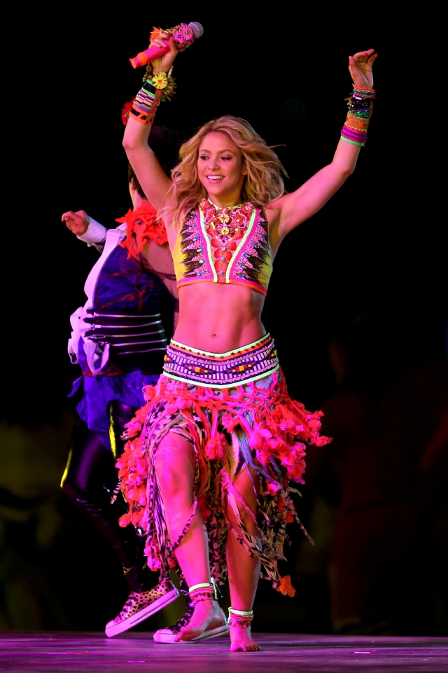 Shakira cantando 'Waka Waka' en el Mundial Sudáfrica 2010.