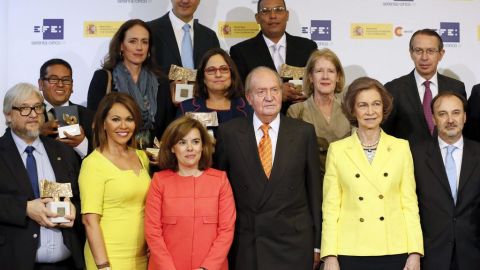 El monarca destacó la labor de los periodistas.