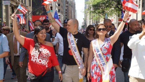 René Pérez, Melissa Mark-Viverito, Adriano Espaillat e Ydanis Rodríguez.