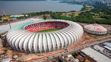 El estadio del Internacional de Porto Alegre se viste de gala para el Mundial