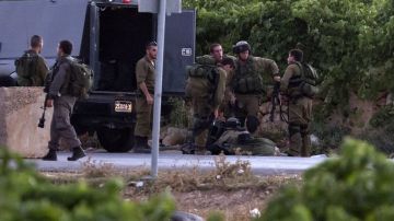 Soldados israelíes estaban desplegados en la localidad de Halhul, en el norte de la ciudad de Hebrón, Cisjordania.