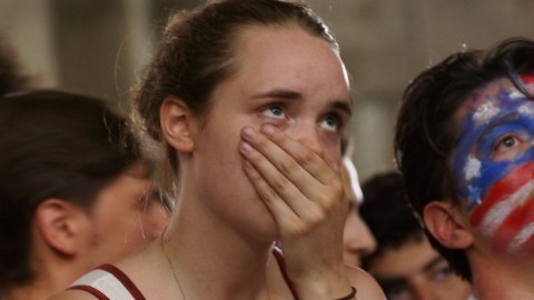 Rostros incrédulos al final del encuentro.