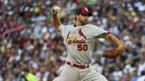 Adam Wainwright de los Cardinales durante el Juego de las Estrellas de la MLB en el Target Field.