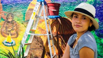 Sandoval es parte de la nueva generación de muralistas latinos, que combinan arte, activismo y orgullo por su comunidad.