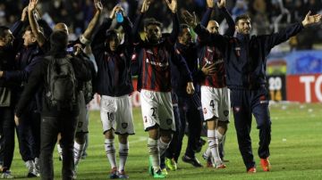 San Lorenzo celebra el paso a su primera final de la Copa Libertadores.