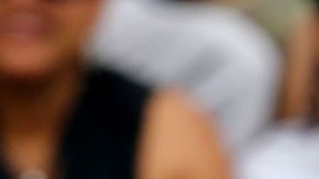 Víctor Estrella Burgos se lamenta durante un momento del partido de 3ª ronda del US Open ante Milos Raonic.