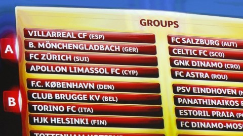 Así quedaron los grupos para la Liga de Europa en  el sorteo efectuado ayer en Mónaco.