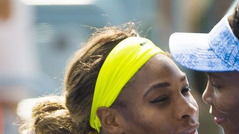 Inseparables: las Williams en un partido de dobles.