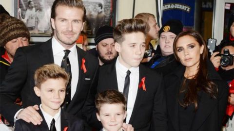 El clan Beckham al completo.