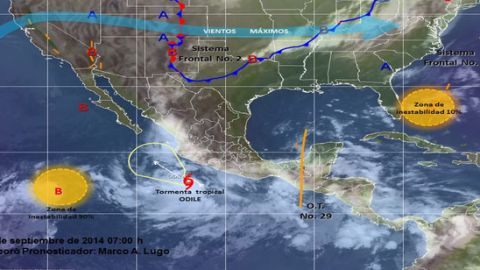 Colima y Michoacán están en alerta por el fenómeno meteorológico.