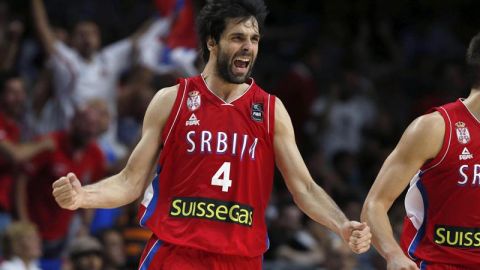 El base Milos Teodosic fue uno de los jugadores más destacados de Serbia.