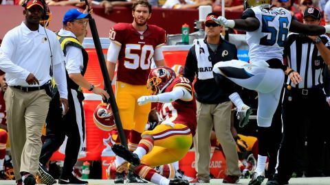 Momento de la lesión de Robert Griffin III el domingo.