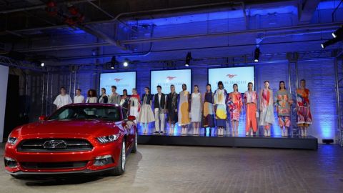 El concepto del Mustang fue plasmado en esta colección de moda.