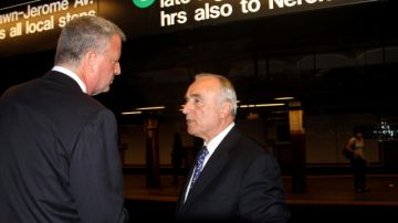 El alcalde Bill de Blasio y el comisionado de policía Bill Bratton aseguraron ayer que no hay amenazas para el sistema de trenes de Nueva York.