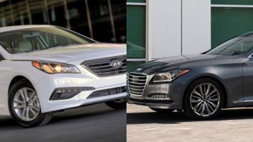 Los Hyundai Sonata y Genesis participan para obtener el galardón a mejor auto del año.