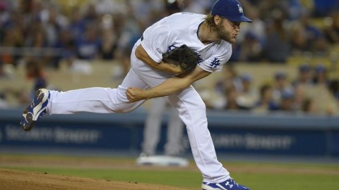 Clayton Kershaw, durante un partido de temporada regular ante los Gigantes de San Francisco.