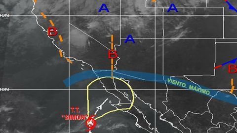 El fenómeno meteorológico provoca lluvias intensas en el noroccidente de México.
