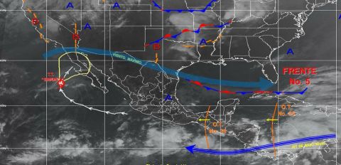 El fenómeno meteorológico provoca lluvias intensas en el noroccidente de México.