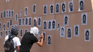 Retratos de algunos de los jóvenes desaparecidos el 26 de septiembre