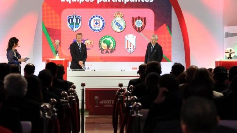 Plano general del sorteo del Mundial de Clubes realizado ayer en Marrakech, Marruecos.